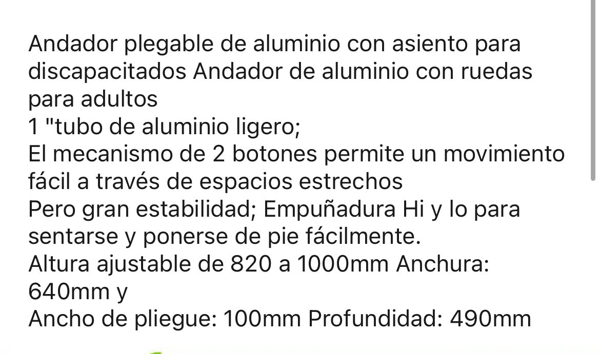 Andador con rueda