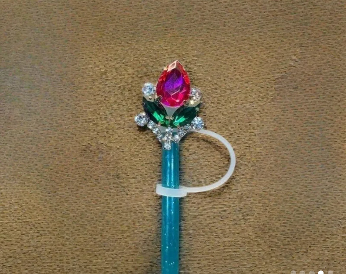 Protector de cañita  rosa de piedras