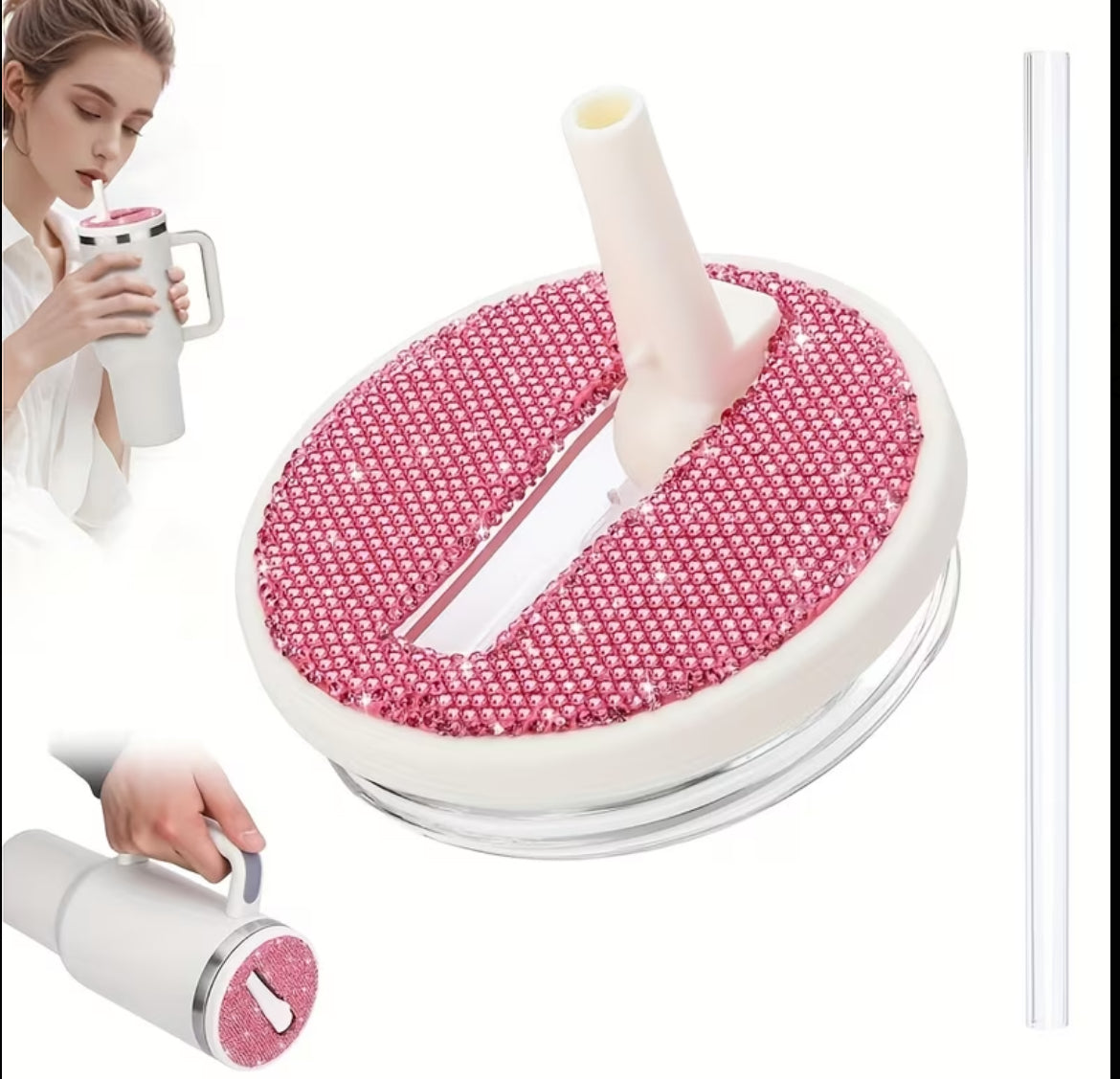 Tapa hermética / Brillosa /Rosa / 30 Onz
