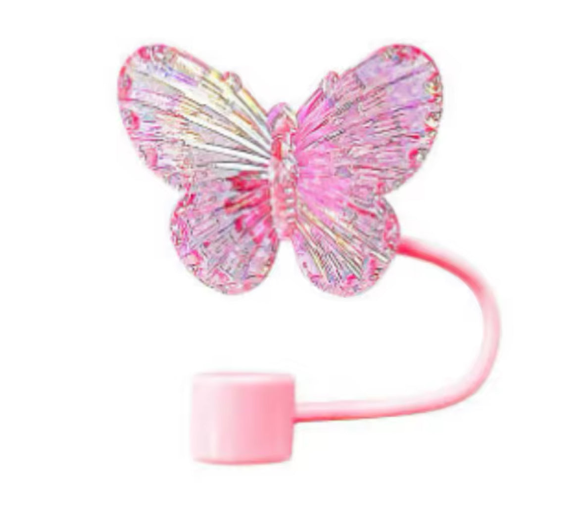 Protector de cañita mariposa rosa - Diamante