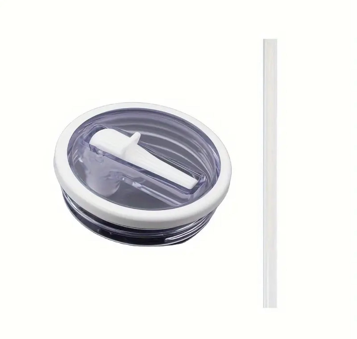 Tapa antiderrame / Blanco / 40 onz + cañita