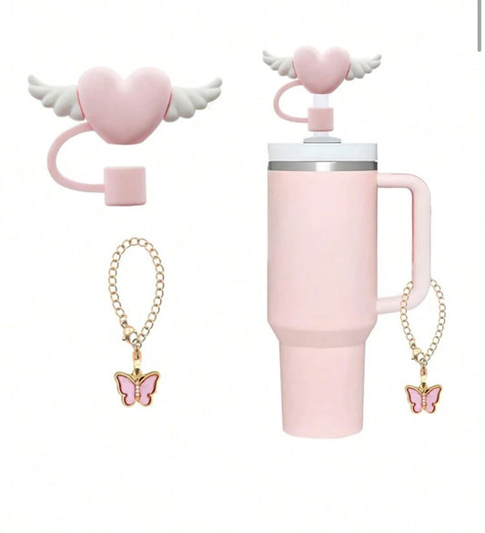 Protector de cañita rosa ( set 2 pc )