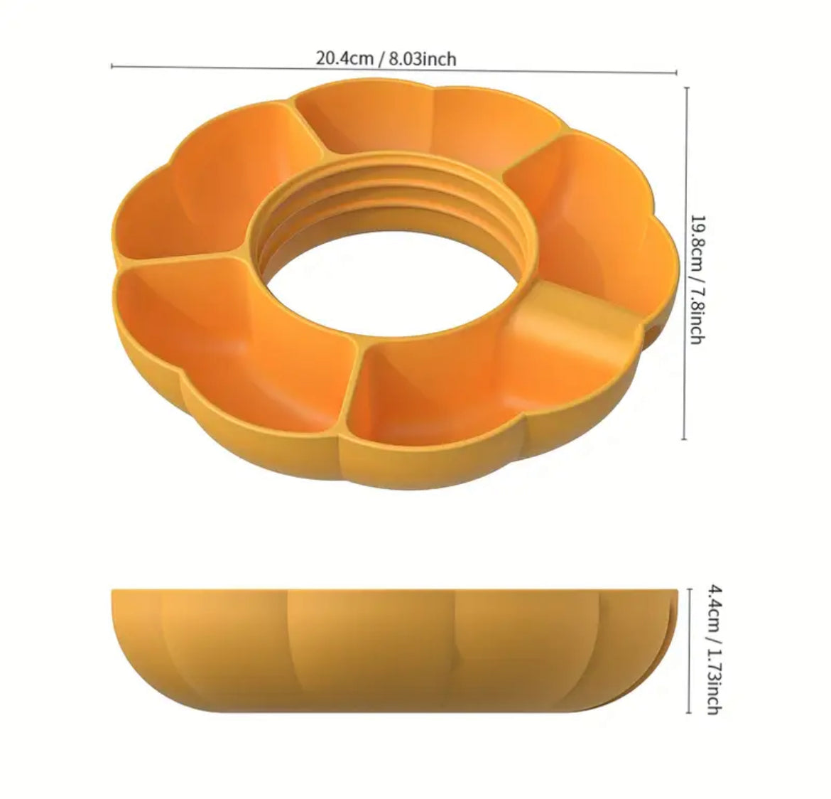 Porta snack 40 onz - Blanco marfil - Silicona - Forma de flor
