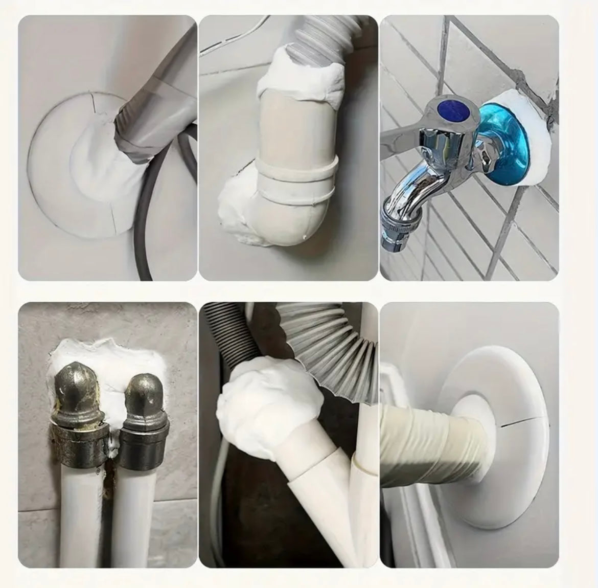Masilla de sellado Blanca antimoho ( set de 2 pc )