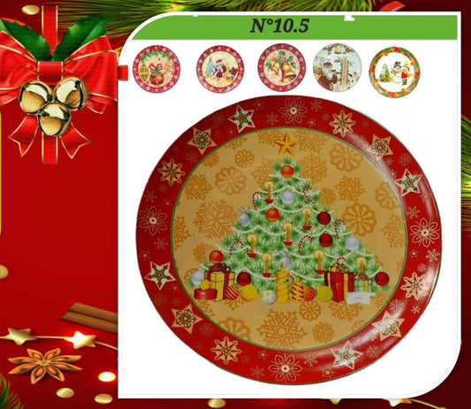 Platos de cerámica Papá Noel 🎅  Muñeco de nieve ⛄️ ,etc N10.50–Pack de 3 pc   ( MOD KIM)