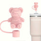 Protector de cañita oso smile rosa