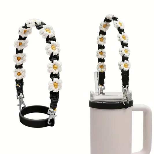 Sujetador & Agarrador Flores Black