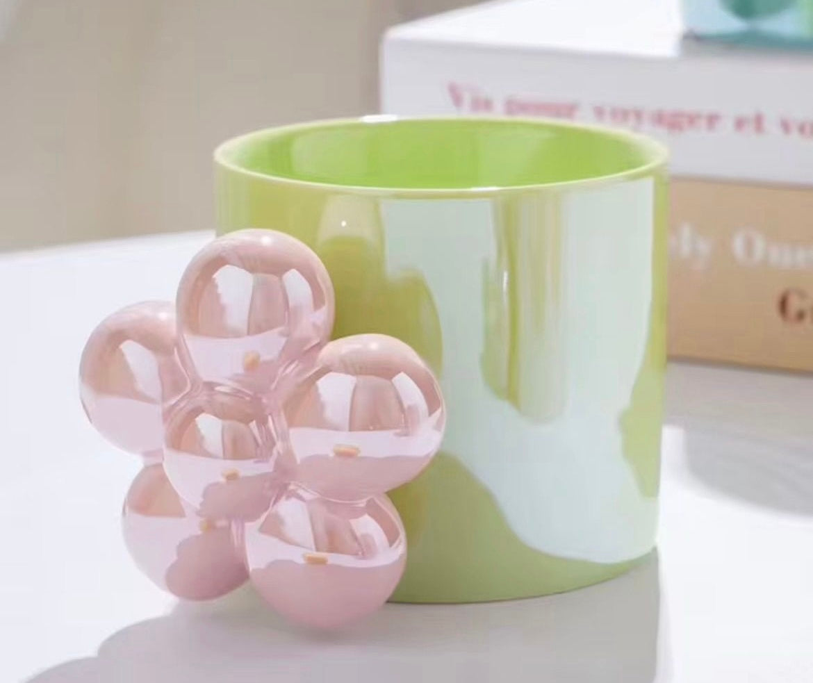 Taza flor perlado