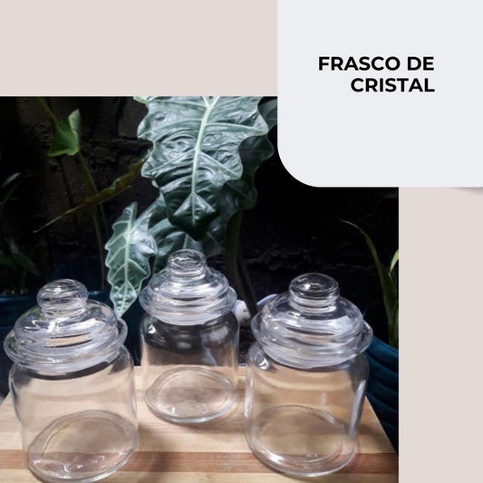 Frasco de cristal de 250ml (3 pc)