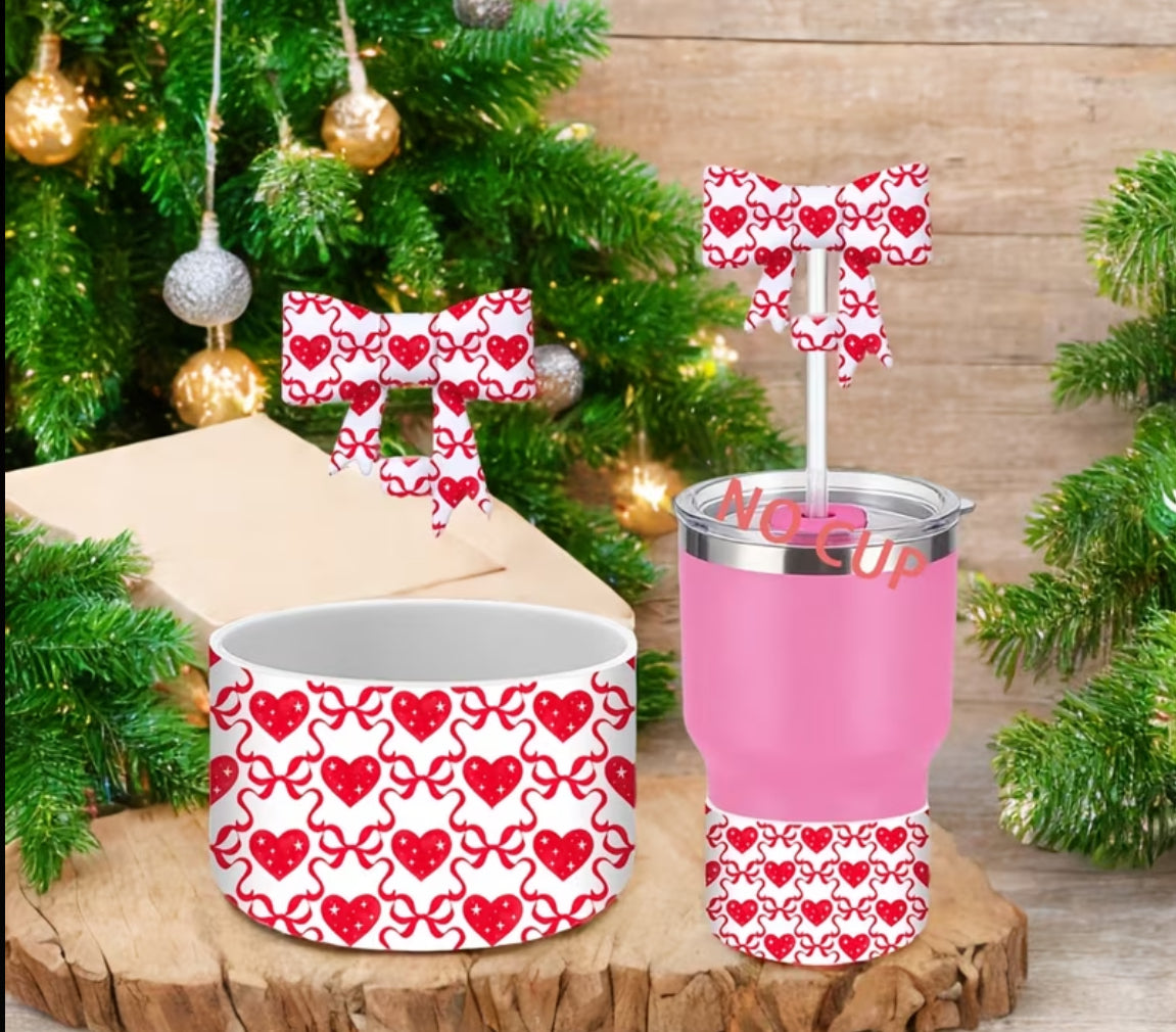Set de protectores lazo rojo // corazón