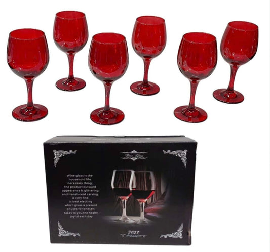 Copas rojas  (6 pc )