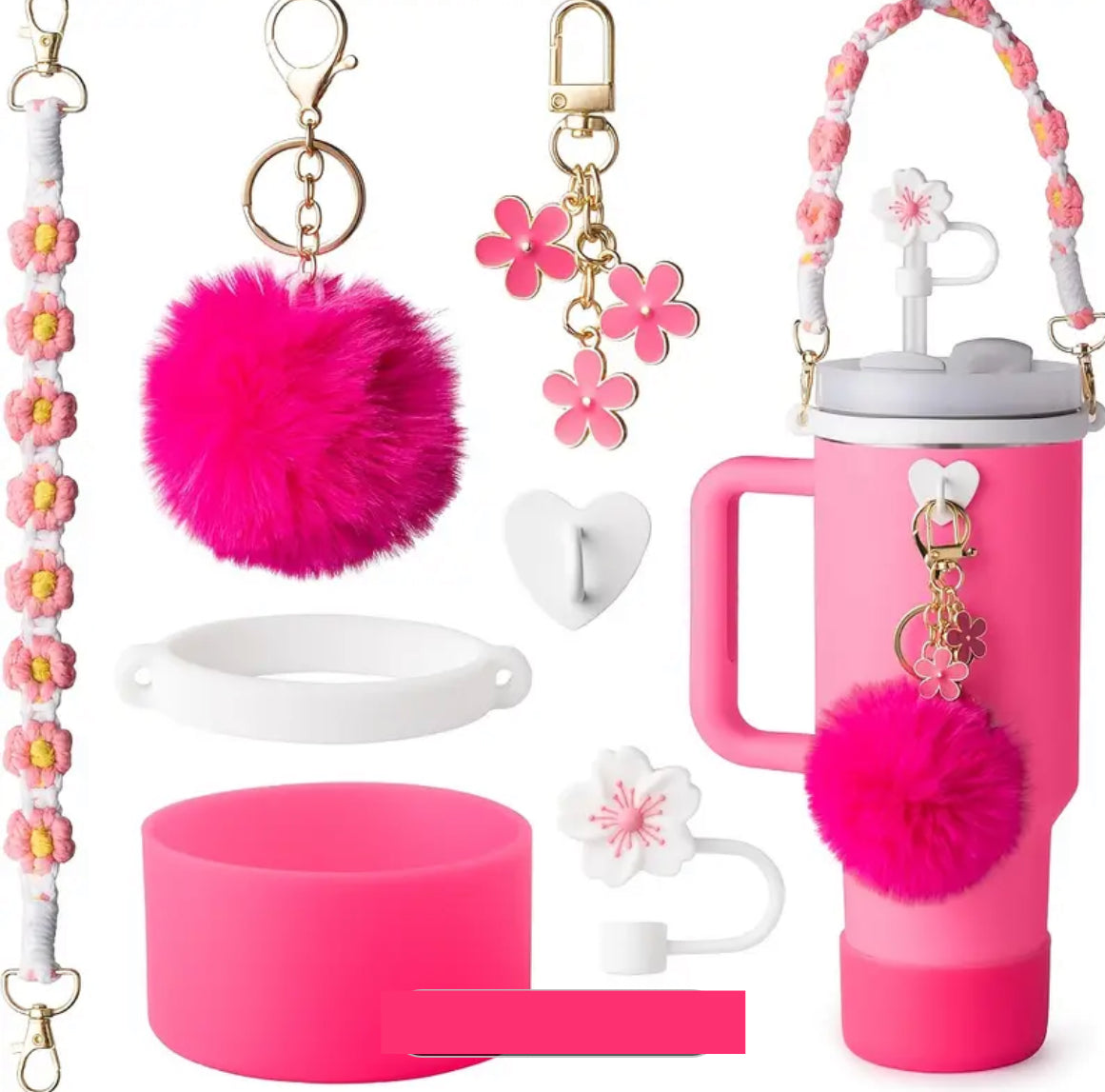 Pack de protectores Stanley - Rosa roja // Base escarchada / 7 pc