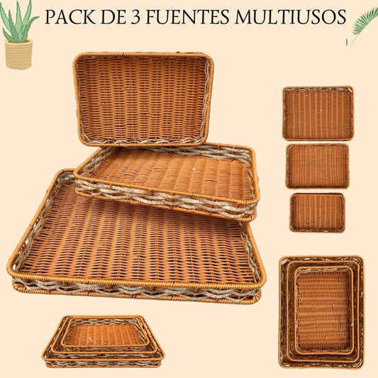 Pack de 3 fuentes multiuso