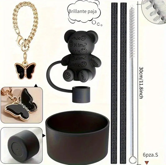 Set de protectores  6 pc / oso / Black