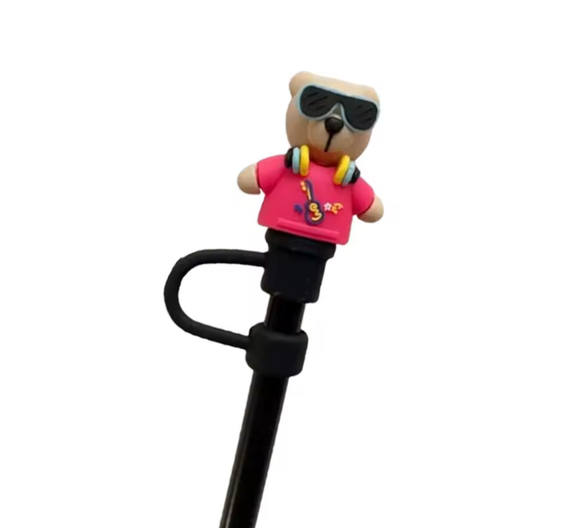 Protector de cañita osito con lentes