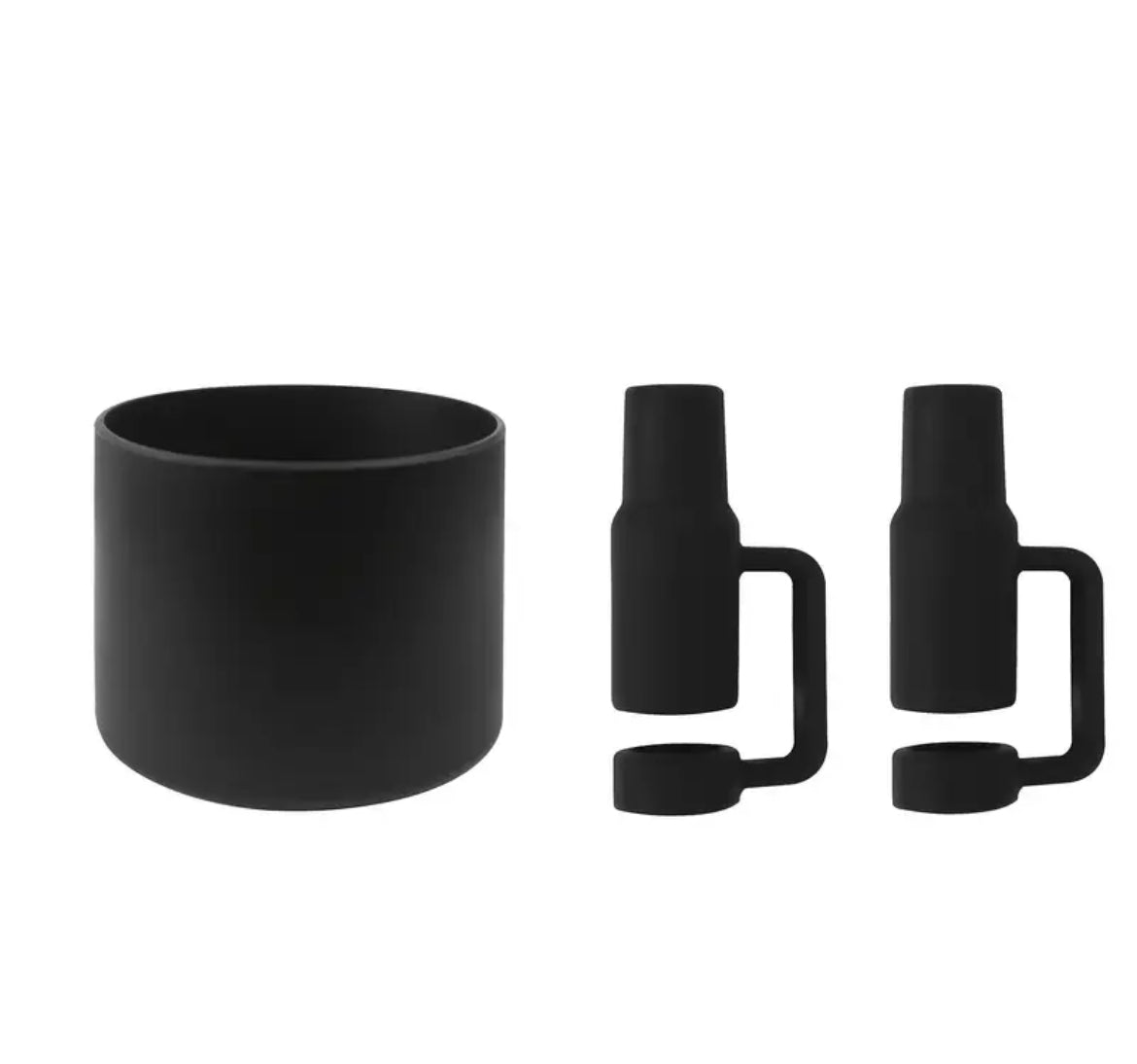 Set 3 protectores // 1 base + 2 Protectores de cañita / Negro