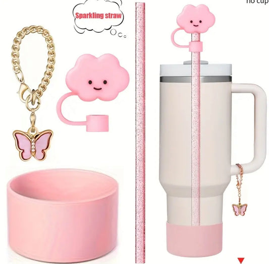 Set de 4 protectores // Base - protector de cañita nube - cañita -Dije de asa
