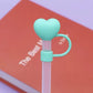 Protector de cañita de corazón verde esperanza