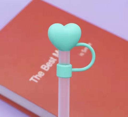 Protector de cañita de corazón verde esperanza