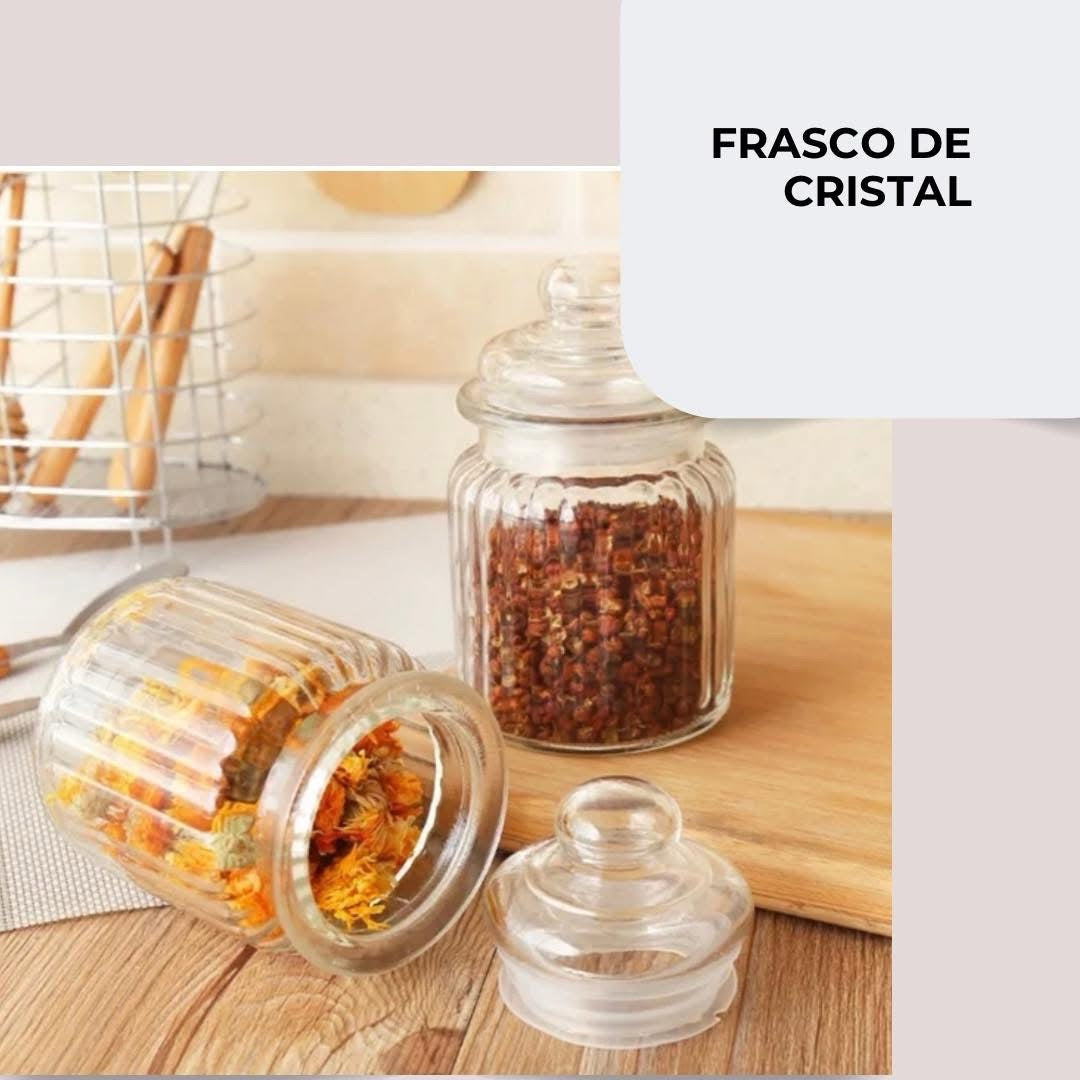Frasco de cristal de 250ml (3pc)
