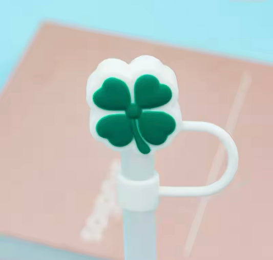 Protector de cañita trébol 🍀 Blanco