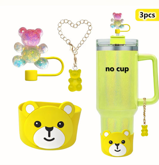 Set  Protectores osito // 3 pc / amarillo