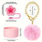 Set de protector de cañita ,Pompom & Base ( Rosa )