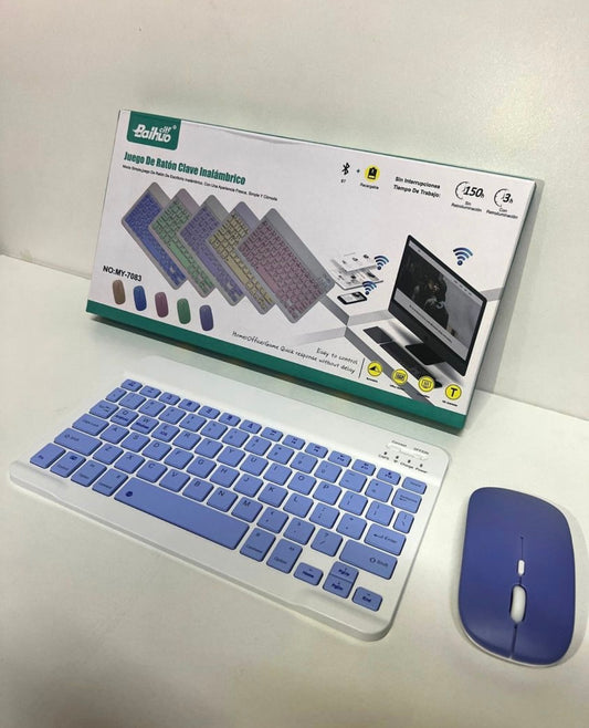 TECLADO CON MOUSE INALAMBRICO RECARGABLE