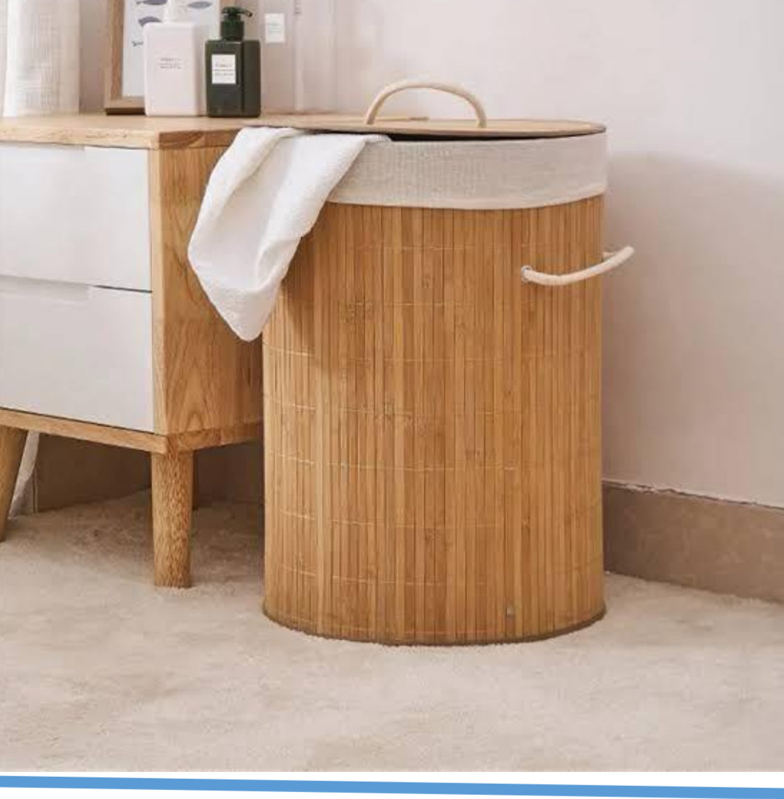 Cesta de bambú para ropa