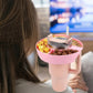 Porta Snack -  Rosa - plástico 40 onz