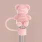 Protector de cañita oso smile rosa