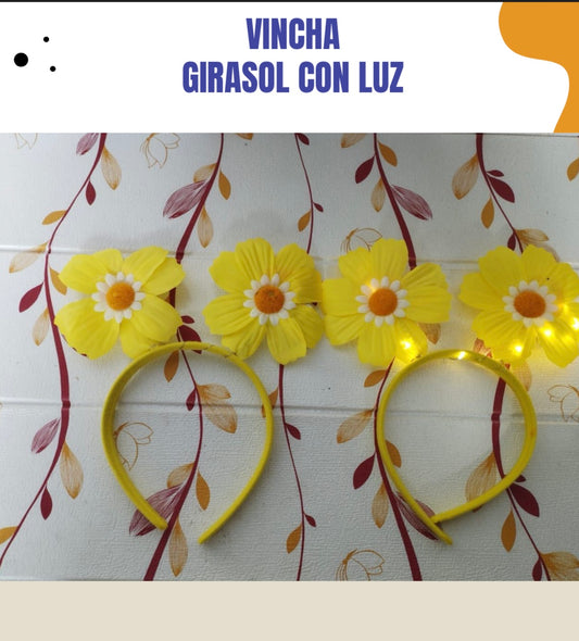 Vincha Girasol 🌻 con Luz
