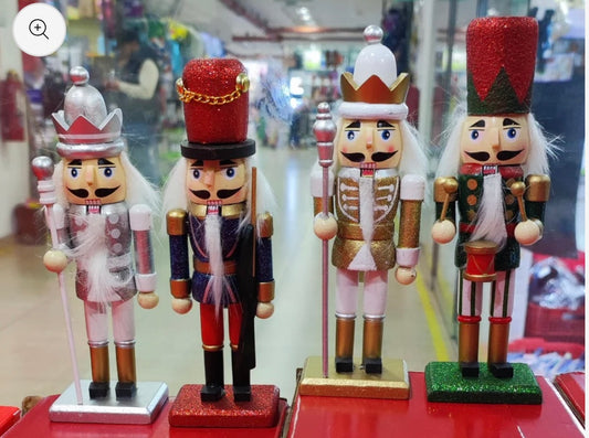 CASCANUECES NAVIDEÑOS 15CM BRILLOSO