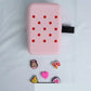 Cartera de silicona para Stanley + 5 pin o Dije // Rosa roja