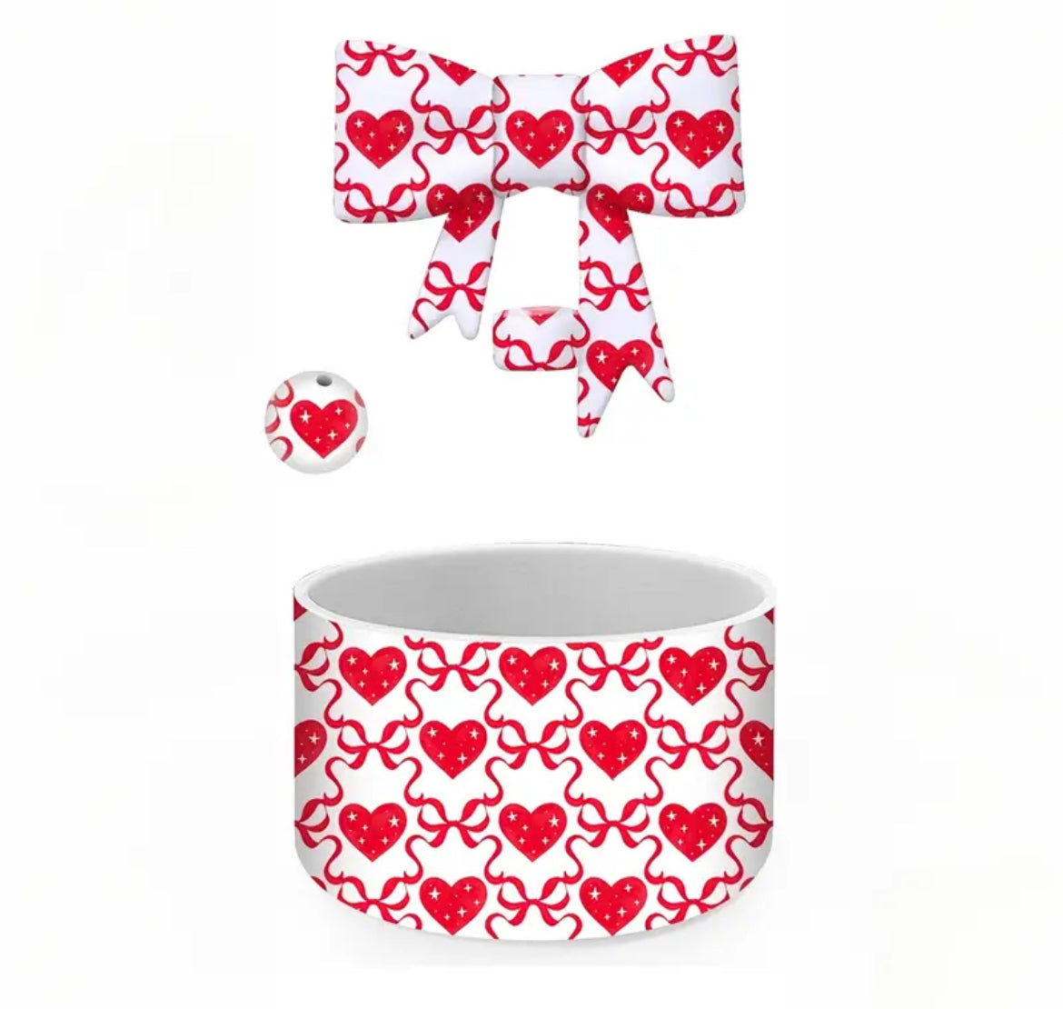 Set de protectores lazo rojo // corazón