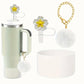Kit de protector de cañita , Pompón & Base ( Blanco )