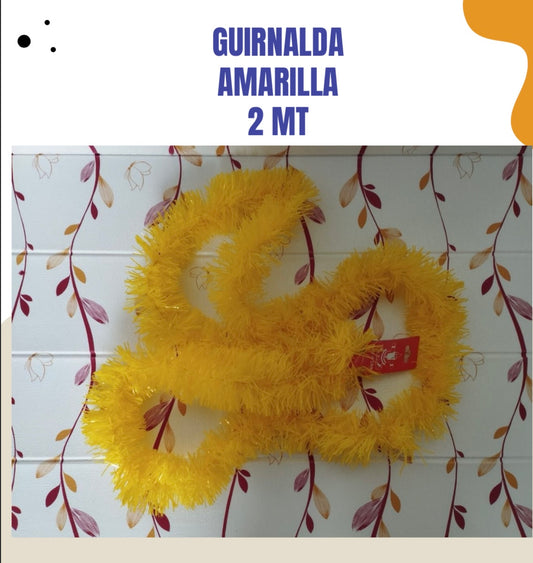 Guirnalda amarilla 2 M (12 unidades)( docena completa )
