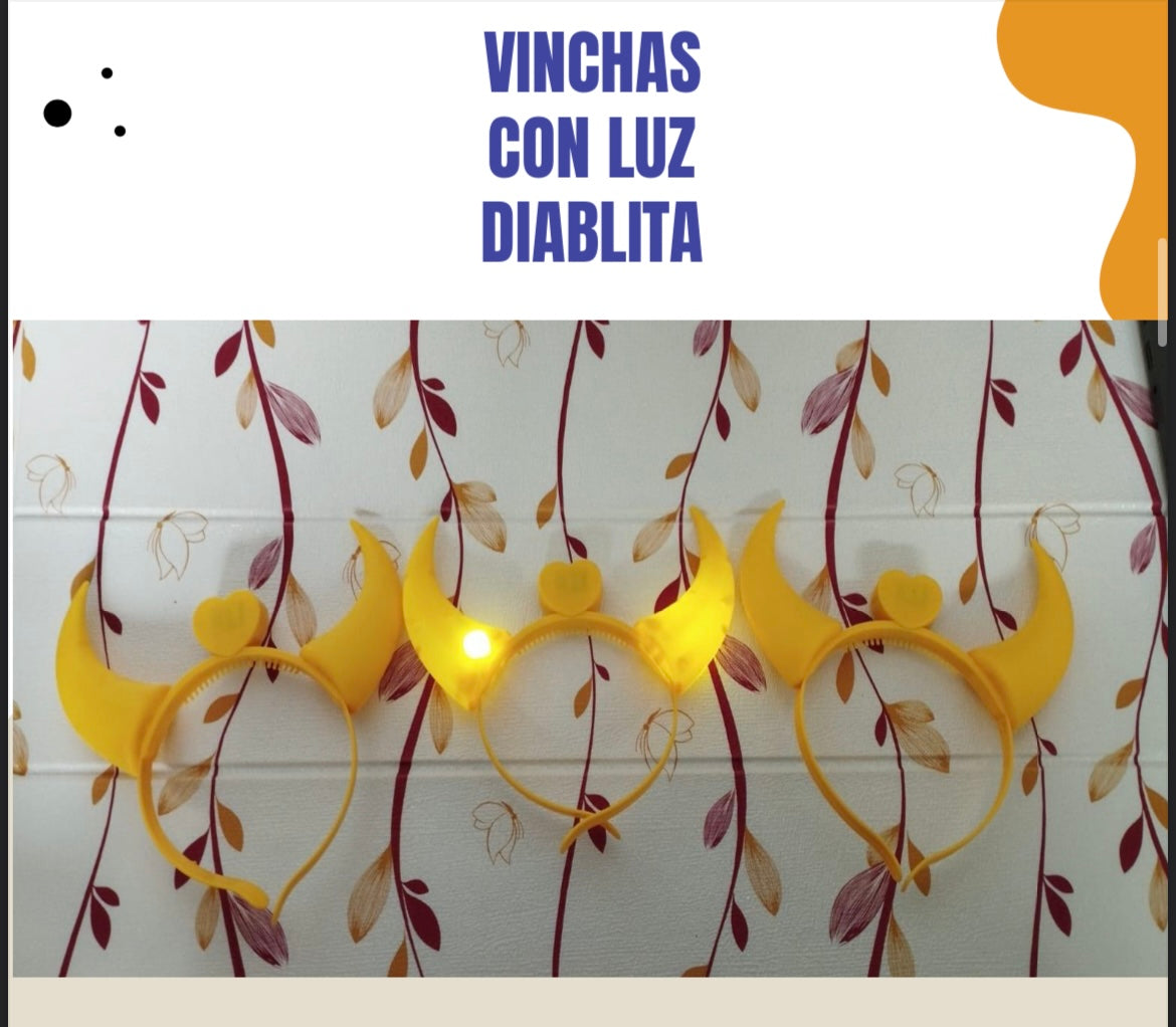 Vinchas con luz de Diablita