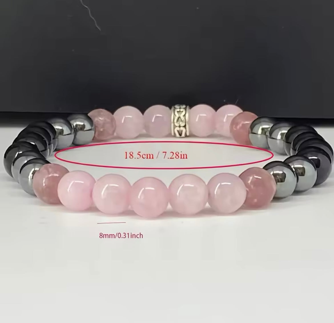 Pulsera  pasión de cuarzo rosa