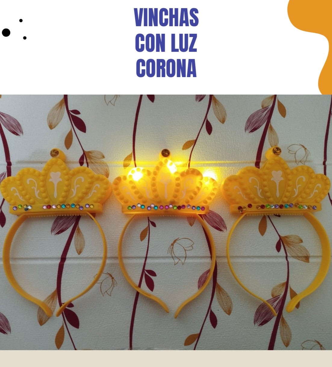 Vincha con luz corona 👑