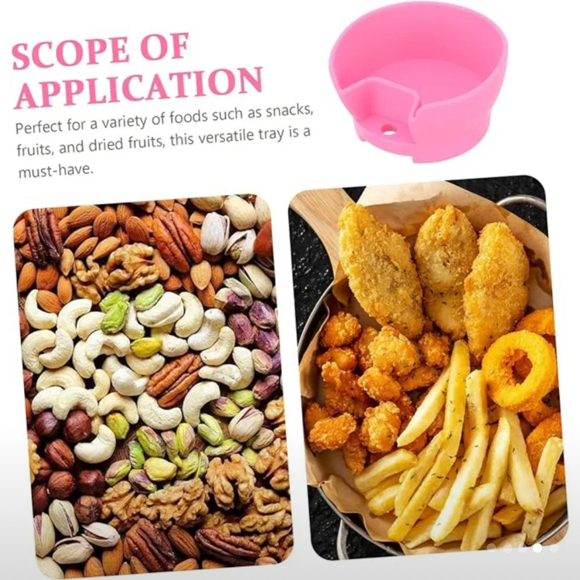 Bandeja de comida  silicona // Rosa //