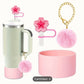 Set de protector de cañita ,Pompom & Base ( Rosa )