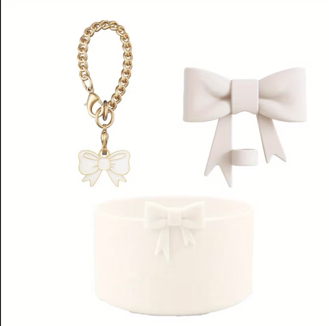 Set de 3 accesorios // Lazo // Blanco marfil //
