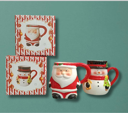 Taza completo papá Noel y oso de nieve ⛄️