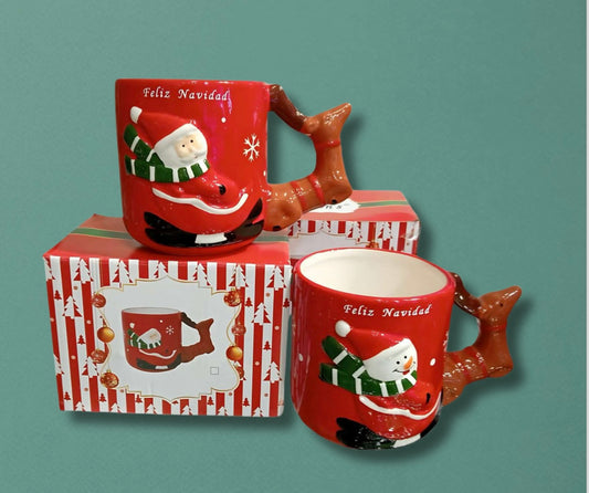 Taza  papá Noel. O oso de nieve