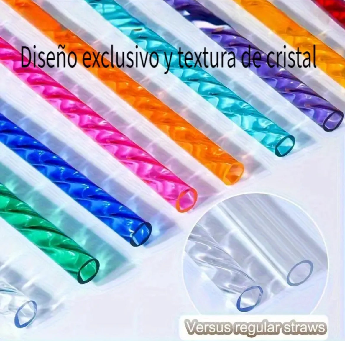 Cañita - sorbete / espiral / 40 onz