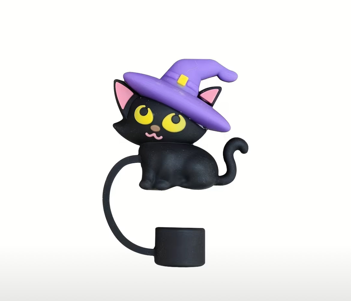 Protector de cañita gato negro