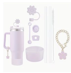 Set de accesorios //9 pc // Púrpura // Flor - Antiderrames