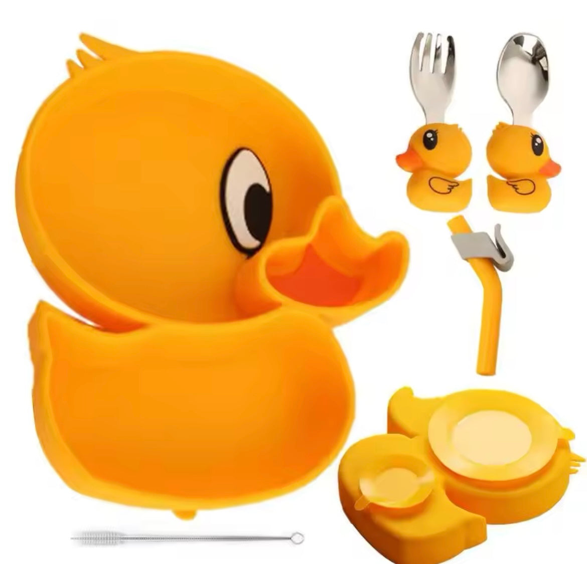 Plato pato de silicona Subcion + taza