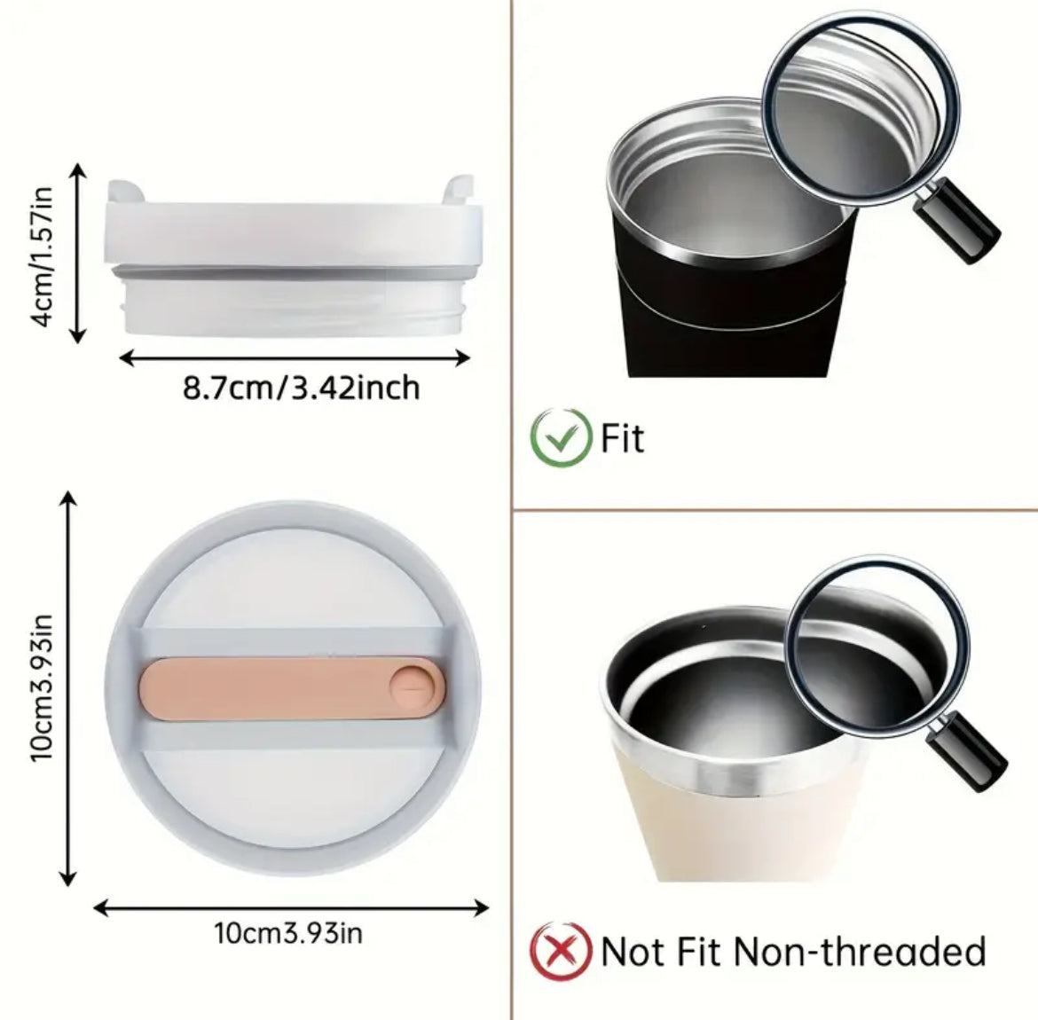 Tapa Tumbler 40 onz / Rosa / Repuesto